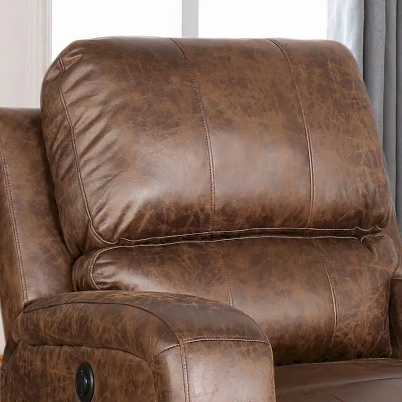 Fauteuil inclinable manuel en tissu et canapé simple