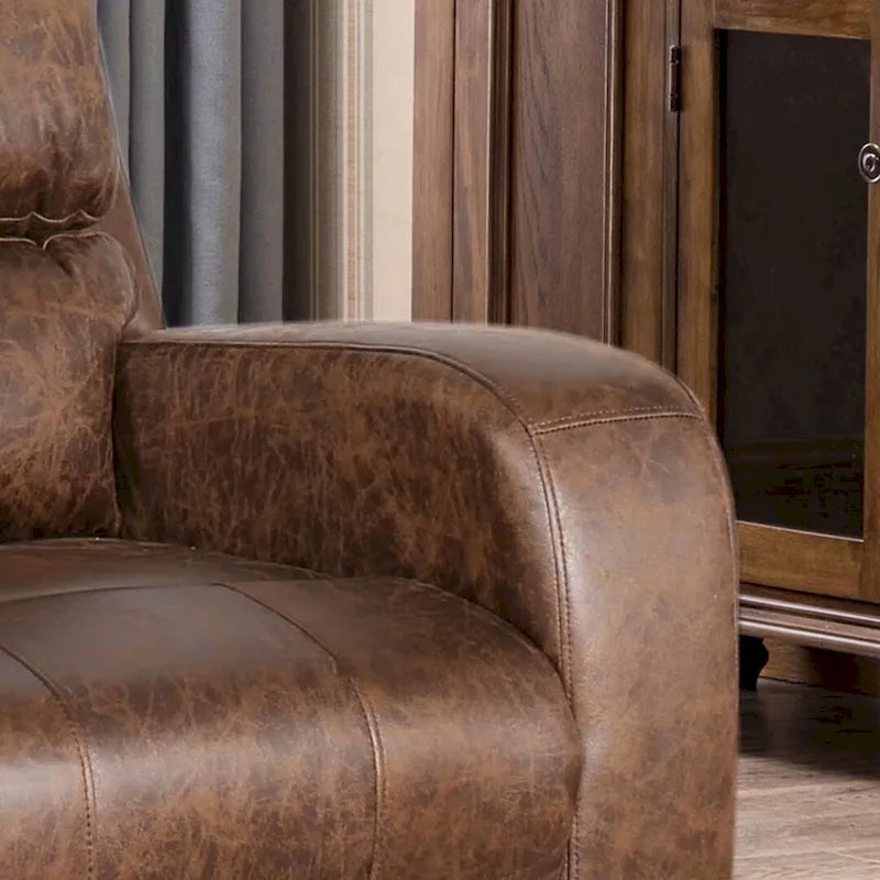 Fauteuil inclinable manuel en tissu et canapé simple