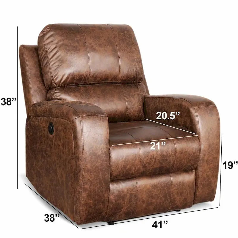 Fauteuil inclinable manuel en tissu et canapé simple