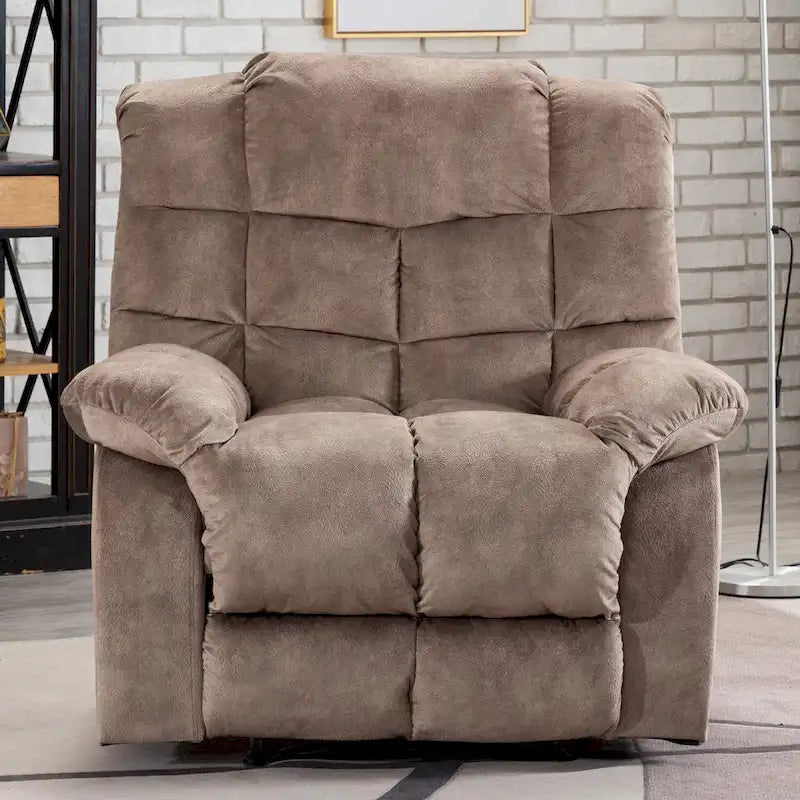 Fauteuil inclinable manuel en tissu et canapé simple