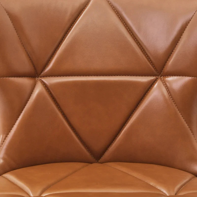Tabourets de bar pivotants de style Mid-Century Modern de 26 po en similicuir/tissu rembourré pour îlot, ensemble de 4