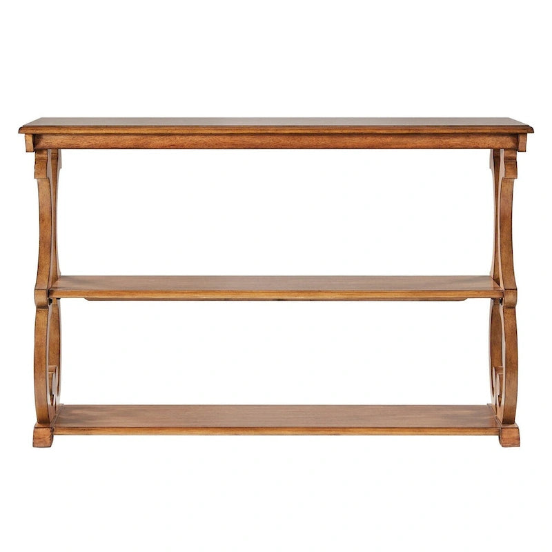 Meuble TV en bois avec volutes et table basse
