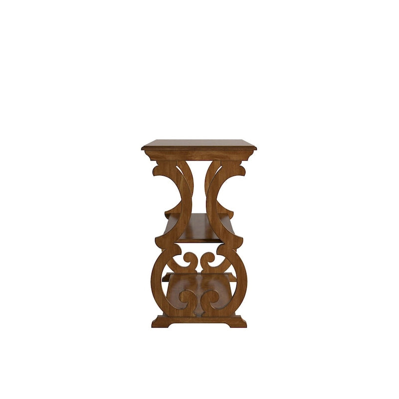 Meuble TV en bois avec volutes et table basse