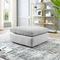 Ottoman en velours haute performance Commix garni de duvet et surdimensionné