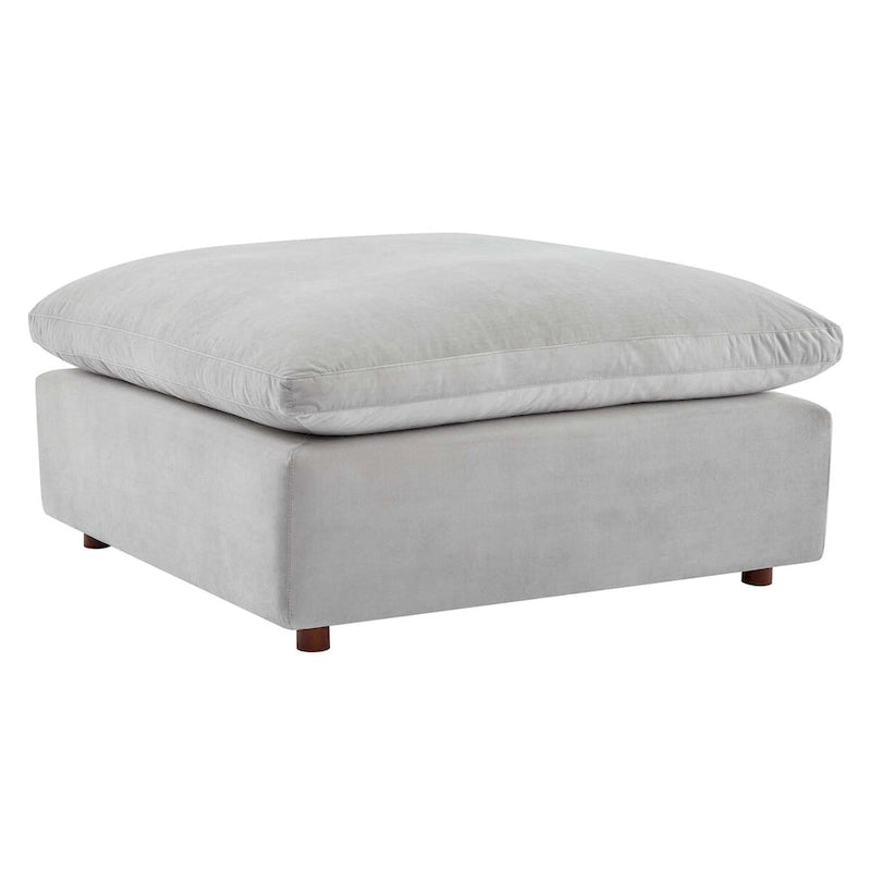 Ottoman en velours haute performance Commix garni de duvet et surdimensionné