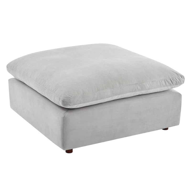 Ottoman en velours haute performance Commix garni de duvet et surdimensionné