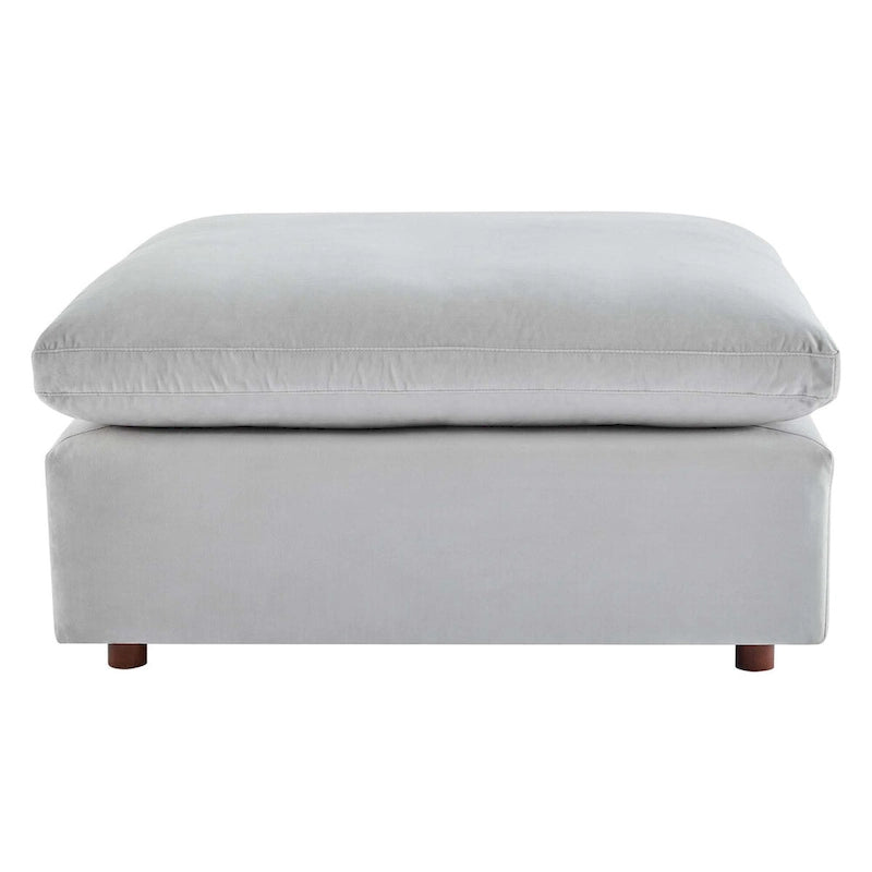 Ottoman en velours haute performance Commix garni de duvet et surdimensionné