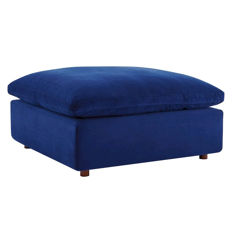 Ottoman en velours haute performance Commix garni de duvet et surdimensionné