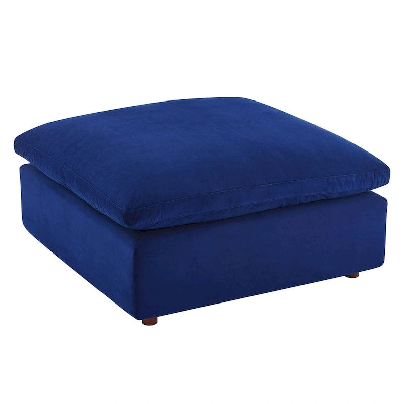 Ottoman en velours haute performance Commix garni de duvet et surdimensionné