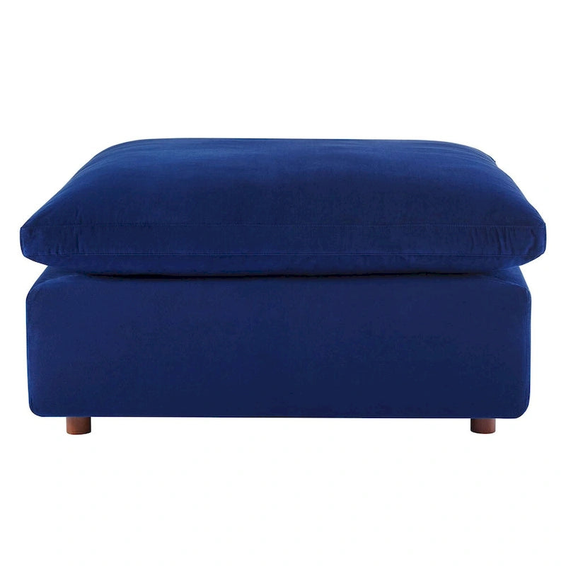 Ottoman en velours haute performance Commix garni de duvet et surdimensionné
