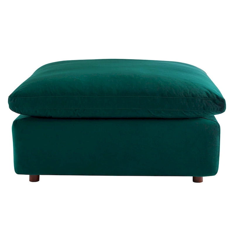 Ottoman en velours haute performance Commix garni de duvet et surdimensionné