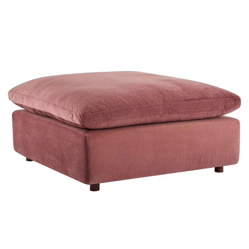 Ottoman en velours haute performance Commix garni de duvet et surdimensionné