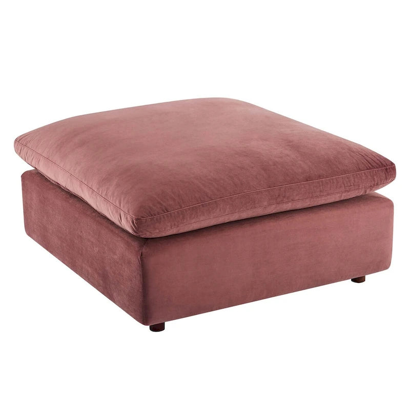 Ottoman en velours haute performance Commix garni de duvet et surdimensionné