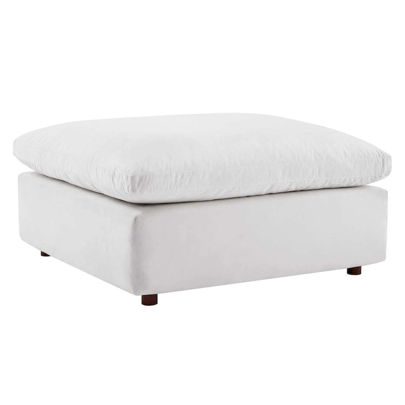 Ottoman en velours haute performance Commix garni de duvet et surdimensionné