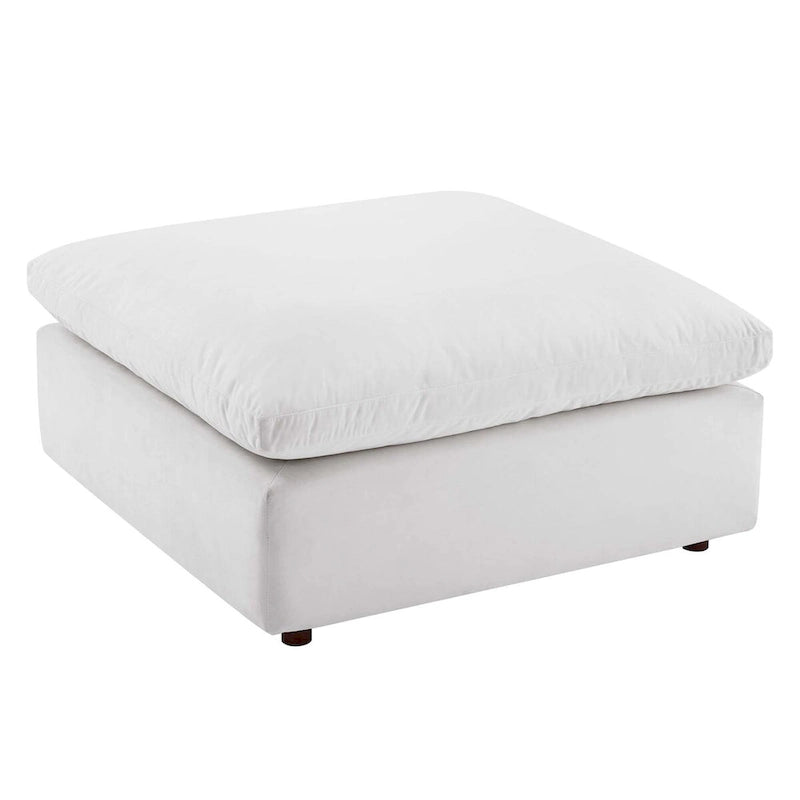 Ottoman en velours haute performance Commix garni de duvet et surdimensionné