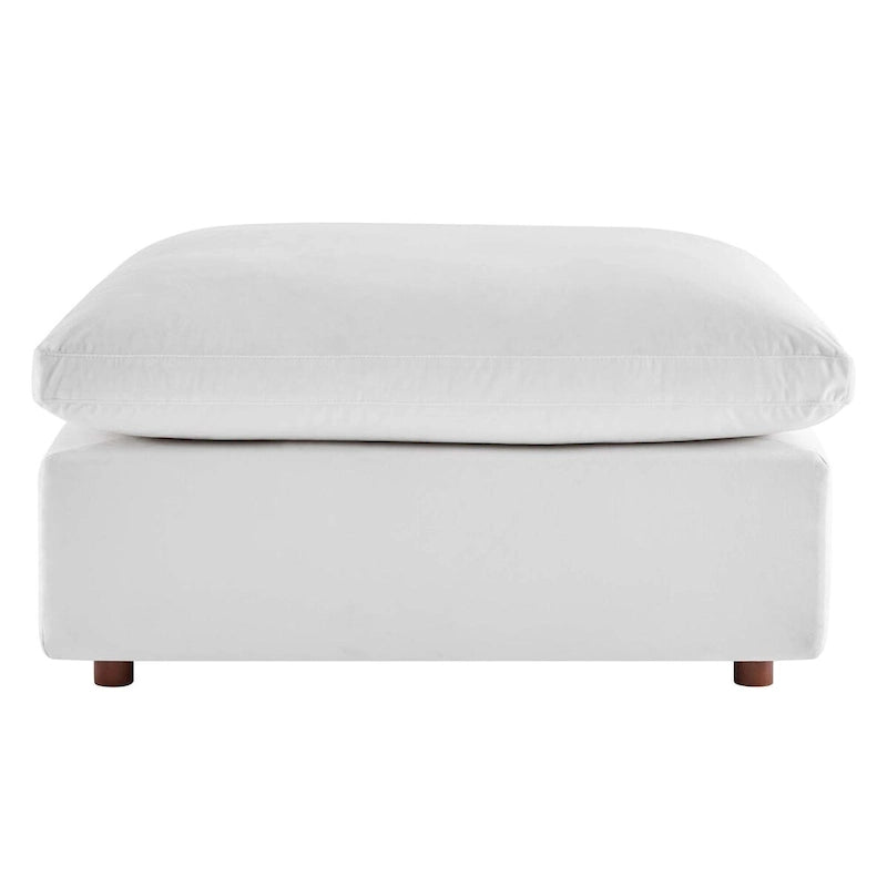 Ottoman en velours haute performance Commix garni de duvet et surdimensionné