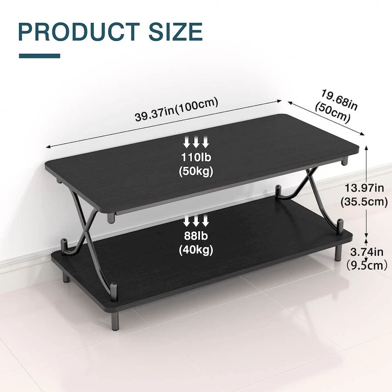 Ensemble moderne de 3 tables basses pour salon, incluant une table basse en bois et un ensemble de 2 tables d'appoint