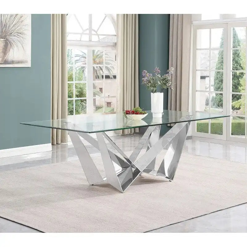 Table à manger en verre