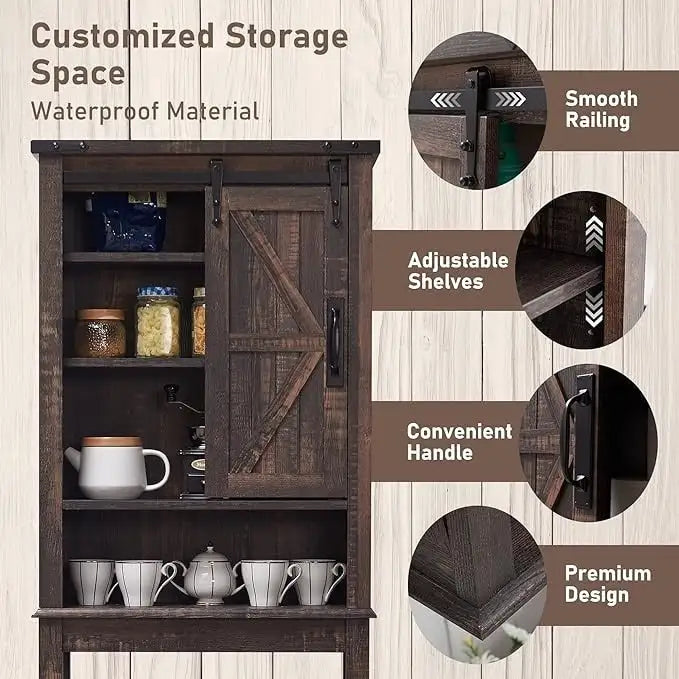 Meuble de rangement de style ferme au-dessus des toilettes, armoire au-dessus des toilettes