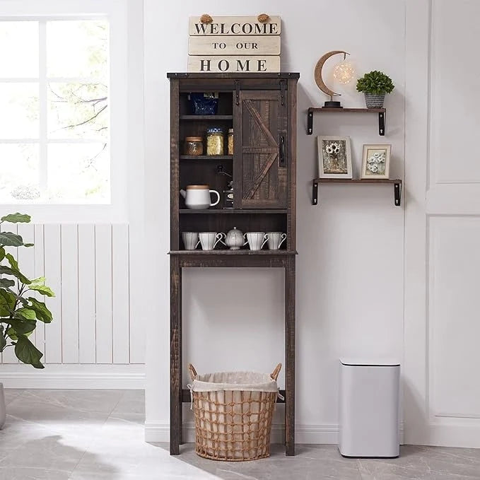 Meuble de rangement de style ferme au-dessus des toilettes, armoire au-dessus des toilettes