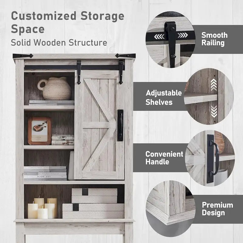 Meuble de rangement de style ferme au-dessus des toilettes, armoire au-dessus des toilettes