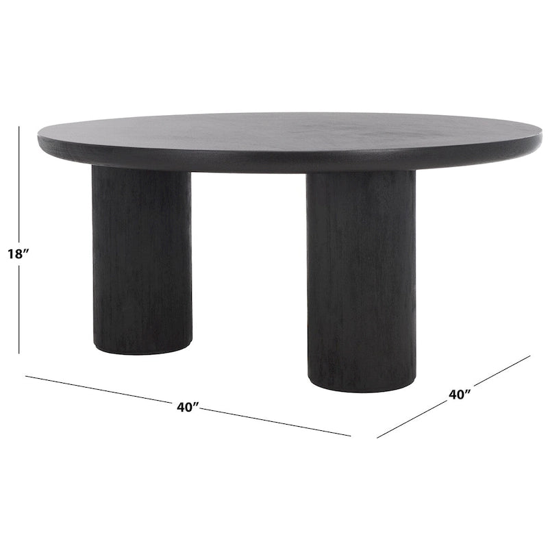 Table basse ronde à 3 pieds - 40Lx40Px18H