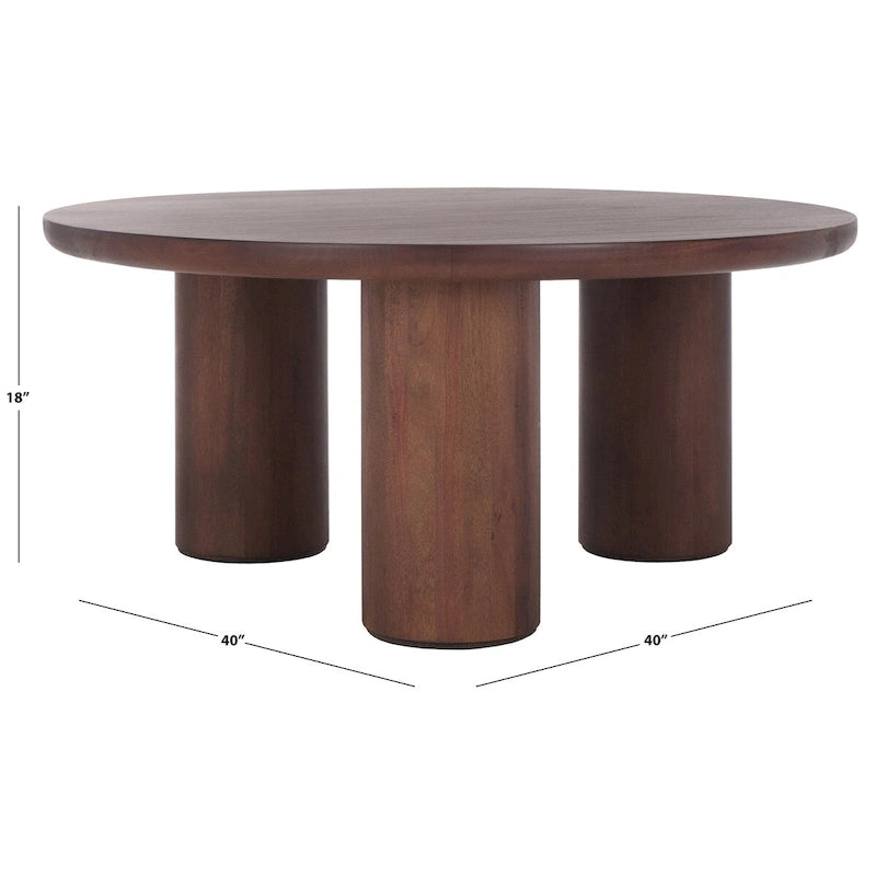 Table basse ronde à 3 pieds - 40Lx40Px18H