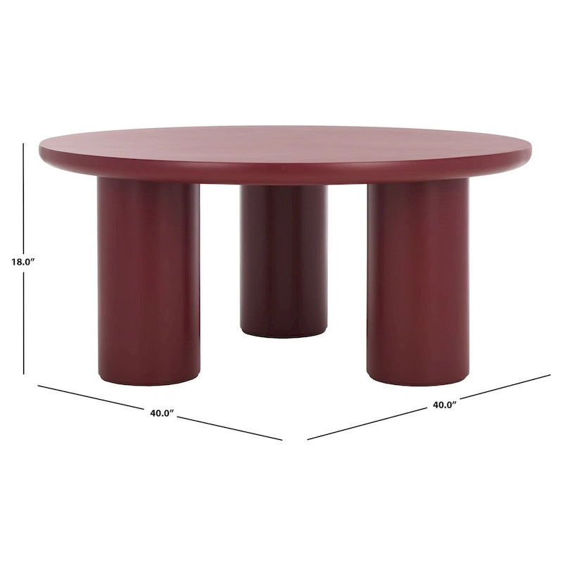 Table basse ronde à 3 pieds - 40Lx40Px18H