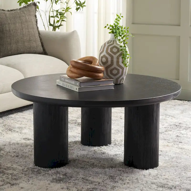 Table basse ronde à 3 pieds - 40Lx40Px18H