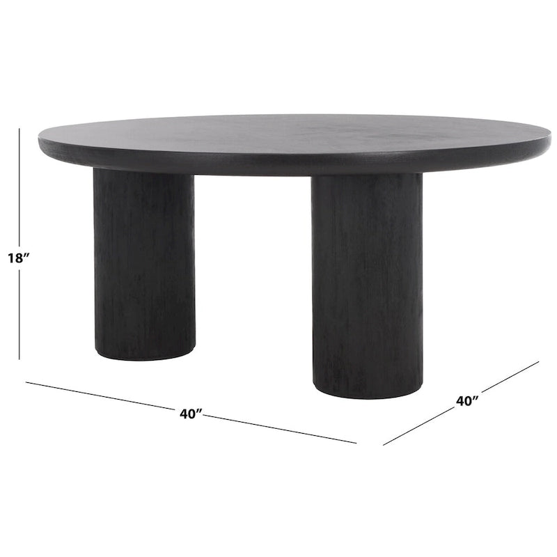 Table basse ronde à 3 pieds - 40Lx40Px18H