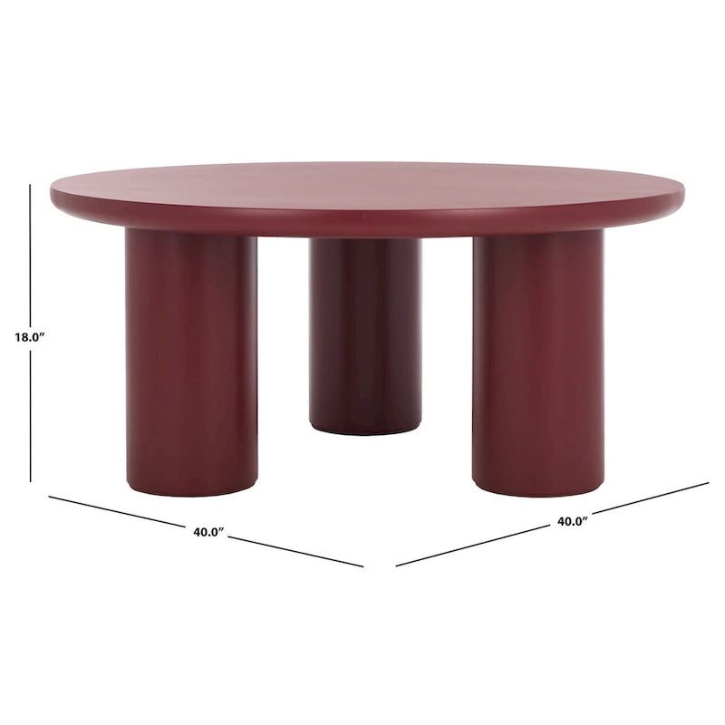 Table basse ronde à 3 pieds - 40Lx40Px18H