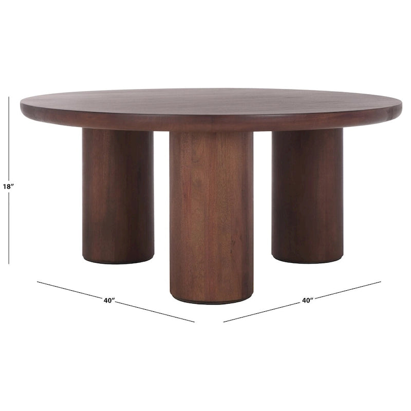 Table basse ronde à 3 pieds - 40Lx40Px18H